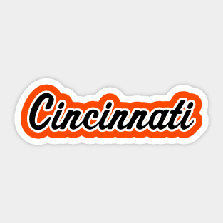 Cincinnati Script Sticker
